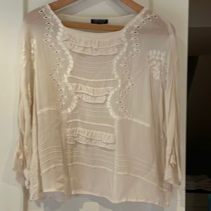 TopShop blouse in cream, size 10
